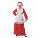 Fun World Mrs. Claus Suit Adult Costume One Size Fits Most Size 4-14 (Apron and Wig Not Included)