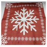 Snowflake Throw Pillow Covers Red 18 x 18in 2pk