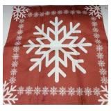 Snowflake Throw Pillow Covers Red 18 x 18in 2pk