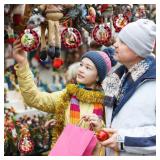 Jetec Christmas Photo Frame Ornament Christmas Picture Frame Tree Decor Buffalo Plaid Photo Ornament Merry Xmas 2023 for Holiday Tree Decor Supplies(4 Pieces)