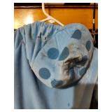 1980s Blue Polka Dot Hooded costume.