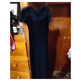 Roberts Black Marabou Feather Coat
