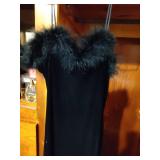Roberts Black Marabou Feather Coat