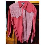 Line Feather Polka Dot Cotton Shirt