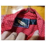 Line Feather Polka Dot Cotton Shirt