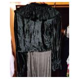 Elegant Green Velvet Victorian Style Dress