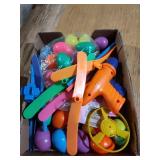 1980s Value Pack Plastic Easter Eggs and Candy Scoops
