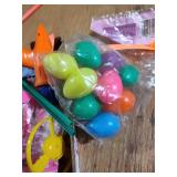 1980s Value Pack Plastic Easter Eggs and Candy Scoops