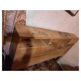 Mid-Century Pine Wood Headboard