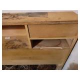 Mid-Century Pine Wood Headboard