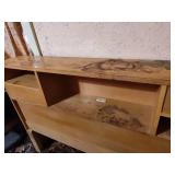 Mid-Century Pine Wood Headboard