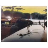 Japanese Lakeside Scene Art Print