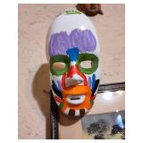 Hand-Painted Halloween Mask Set - Clown and Cat