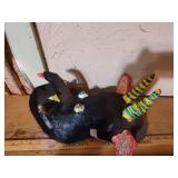 Handmade Folk Art Black Bull Mask