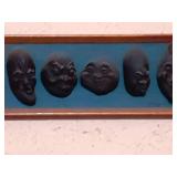 Framed Expression wooden Mask Collection