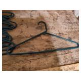 Set of 15 Green Plastic Coat Hangers