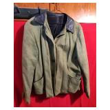 Jacket with Leather Collar