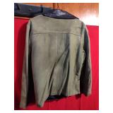 Jacket with Leather Collar