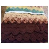 Handmade Chevron Afghan Blanket