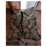 Green Damask Pattern Corset