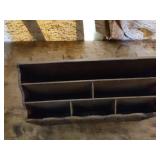 Wooden Letter Organizer with Carved Floral Design