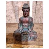 Patinated Bronze Buddha Tea Light Holder