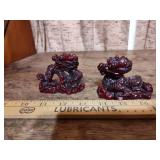 Chinese Red Resin Dragon Figurine