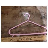 Pink Plastic Clothes Hangers Set