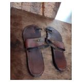 Croft & Barrow Leather Floral Sandals