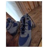 Navy Blue and Gray Hiking Boots Size 10