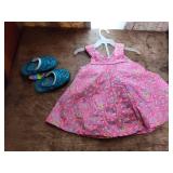 Girls Summer Dress and Sandals Set