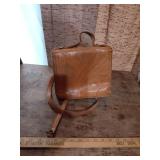 Tooled Leather Accordion Crossbody Bag