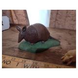 Armadillo Collection with Warning Sign