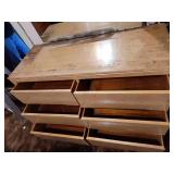 Mid Century Solid Wood 6-Drawer Dresser