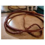 Braided Leather Bull Whip