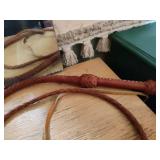 Braided Leather Bull Whip
