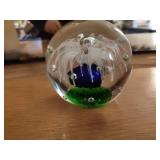 Handcrafted Glass Sea Anemone Paperweight