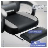 $180 Bossin Gaming Chair with Footrest, Massage Leather Game Chair
