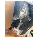 FUNBERRY Folding Adirondack Chair with Adjustable Backrest, Black