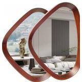 $69 Wall Mount Mirror, 22x22", Brown