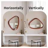 $69 Wall Mount Mirror, 22x22", Brown