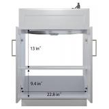 $238 OLD CAPTAIN Laundry Sink Cabinet with Pull-Down Faucet 24in White