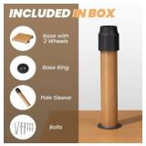 40 lbs Square Umbrella Stand with 2 Wheels Base fits 1.4-1.9in Poles