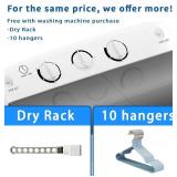 $50 Portable Twin Tub 18lbs Washing Machine with Drying Rack & Hangers