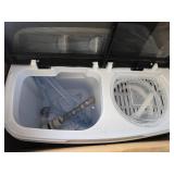 $50 Portable Twin Tub 18lbs Washing Machine with Drying Rack & Hangers
