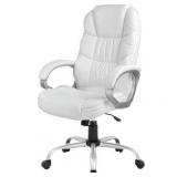 $107 Office Computer High Back Ergonomic Desk Chair PU White