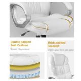 $107 Office Computer High Back Ergonomic Desk Chair PU White