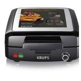 $60 Krups Breakfast Set Stainless Steel Waffle Maker, 4 Slices, 1200W