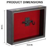 2 Pistol Handgun Revolver Display Case Cabinet Shadow Box