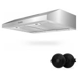 $229 600 CFM 30-Inch Range Hood, Under-Cabinet, Duct/Ductless